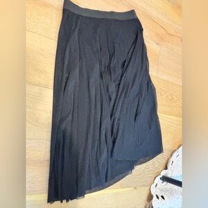 Bershka black Sheer pleated Skirt